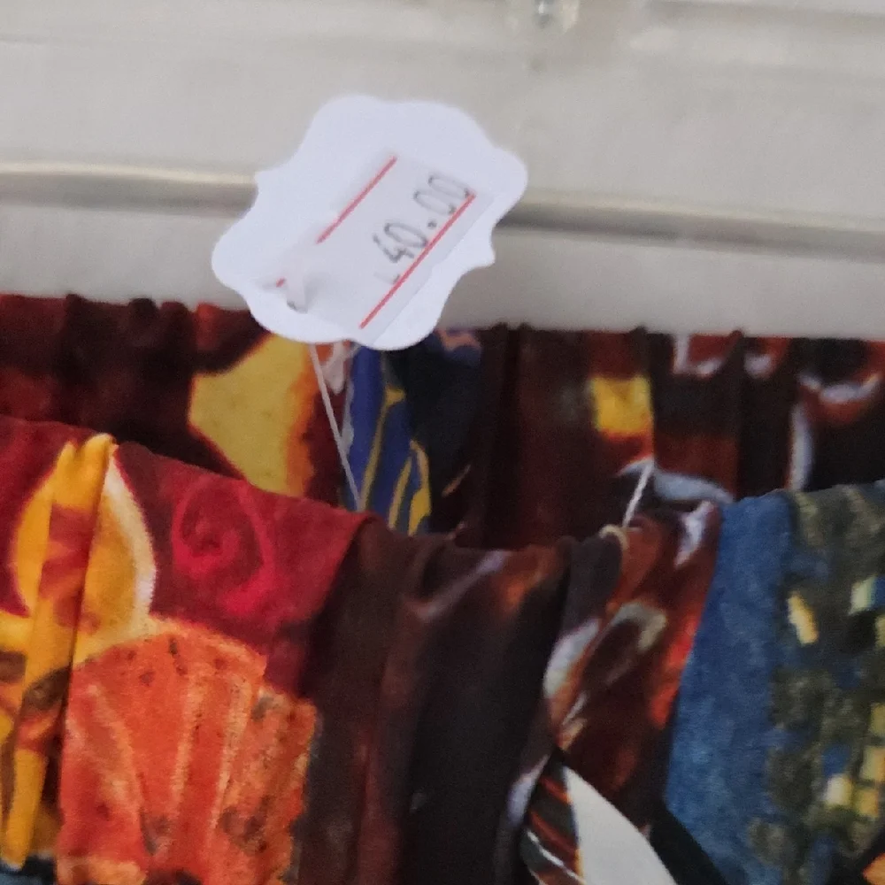 Multicolor Patchwork Drawstring Pants - Picture 2 of 2